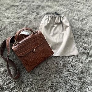 2/$20 Liebeskind Dragon Rust Big Croco Brown Glendale Purse